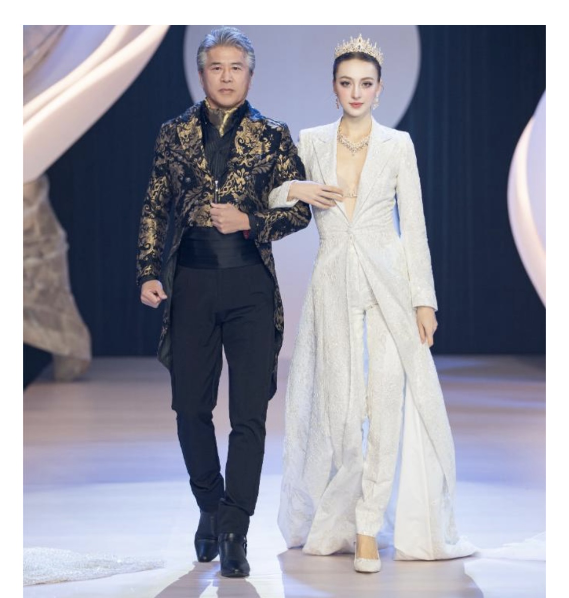 Full-body Vowtail runway look at Vietnam Wedding Week 2025